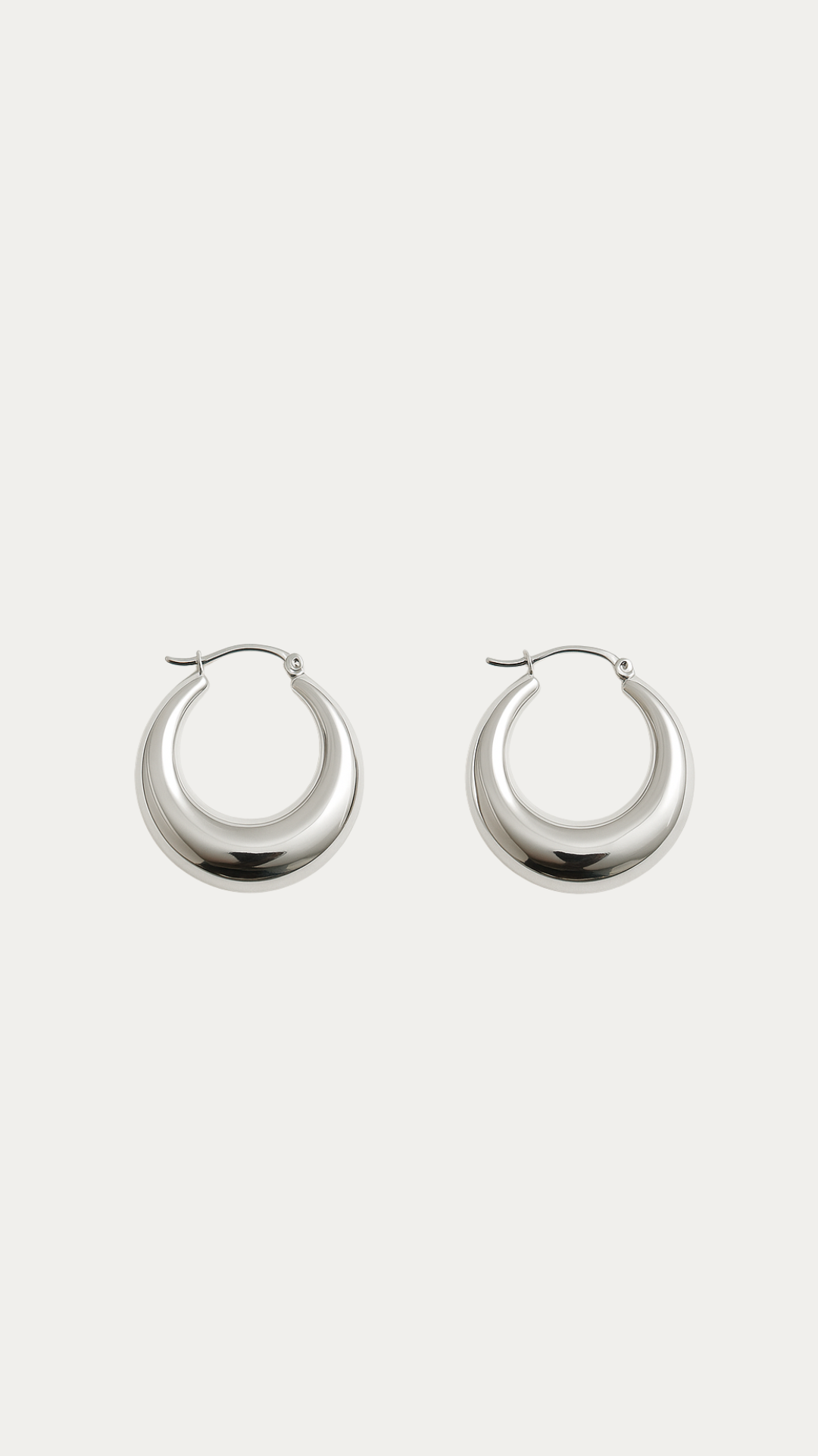 Small Claude Hoops - Silver