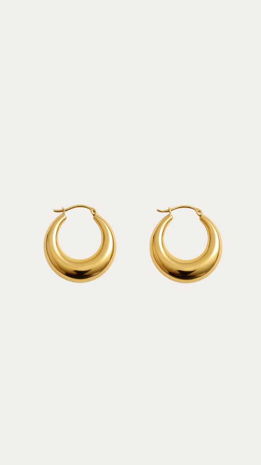 Small Claude Hoops -  Gold