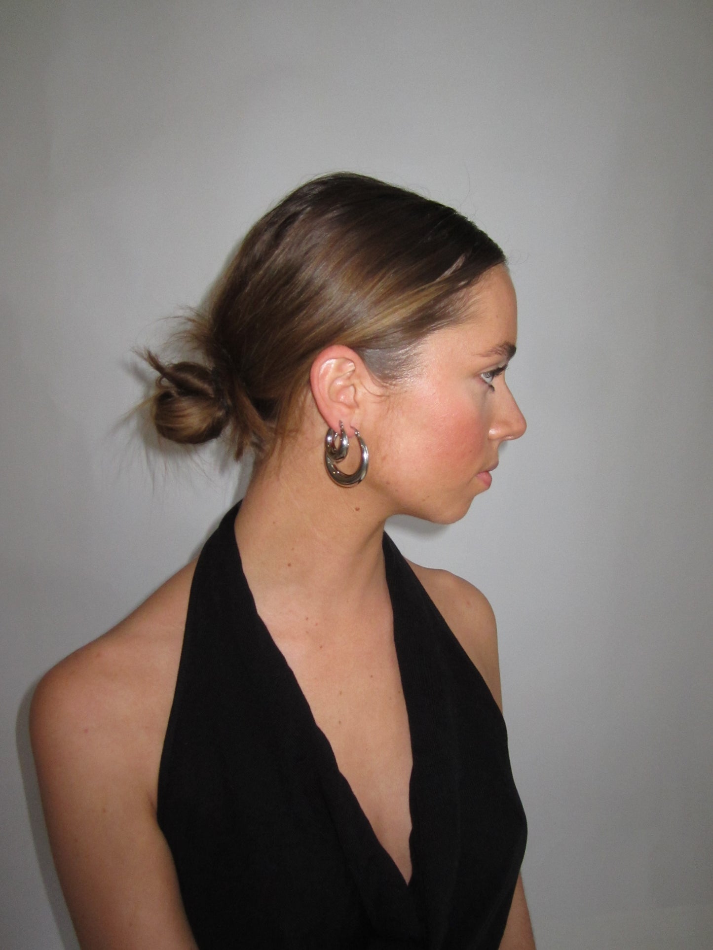 Small Claude Hoops -  Silver