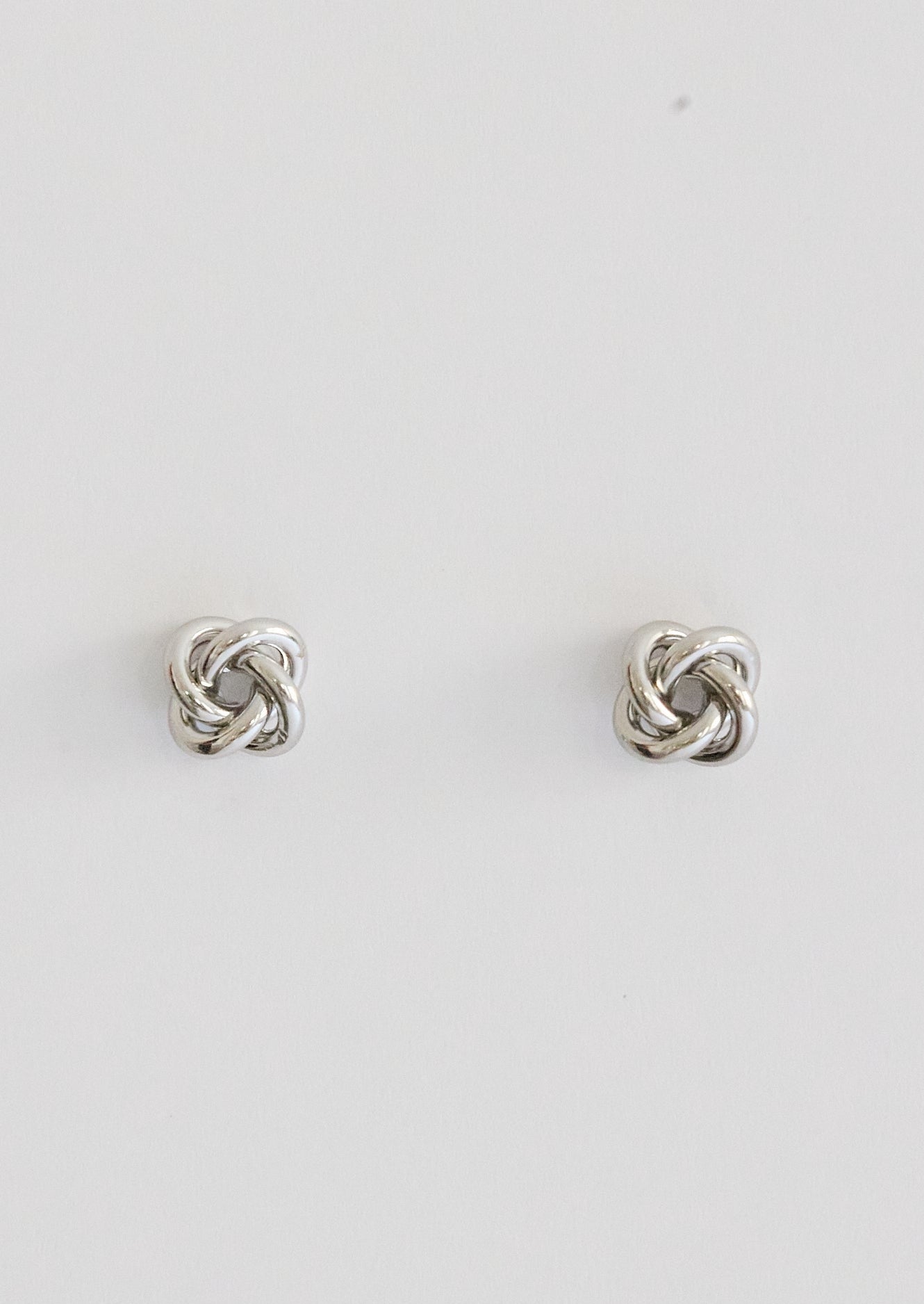 Luci Knot Earrings - Silver