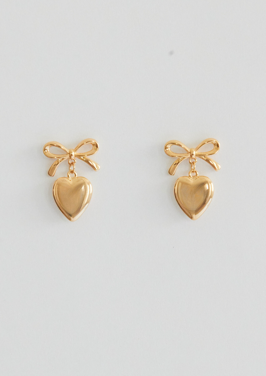 Heart Bow Earrings